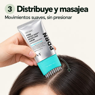3.  Distribuye y masajea suavemente