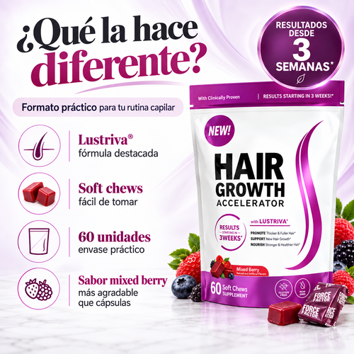 Acelerador de Crecimiento de Cabello en Gomitas
